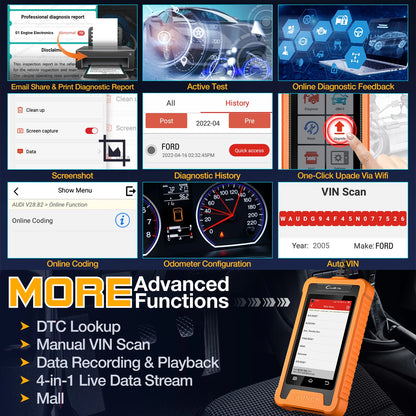2025 Launch CRE for Ford Automotive Diagnostic Scanner After 1996 Car VIN Reader OBD2 Car Analyzer With 11 Resets Lifetime Free