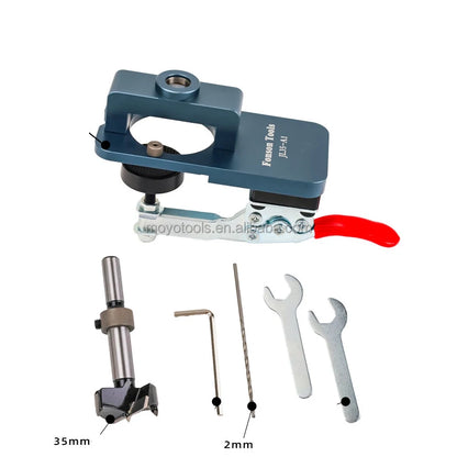 Woodworking Upgrade 35mm Concealed Hinge Jig Kit Hinge Boring Jig Drilling Guide Locator for Face Frame Cabinet Cupboard Tools