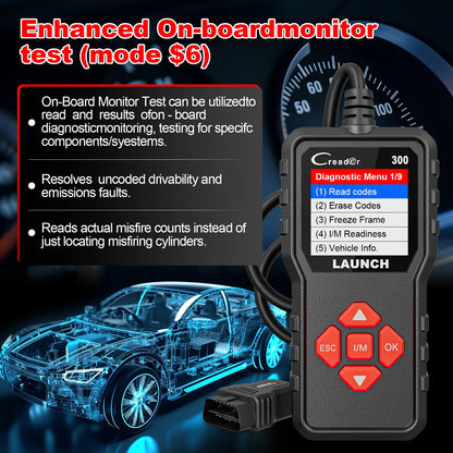 2025 Launch X431 CR300 Auto Code Reader OBD2 Scanner Engine Check AS CR319