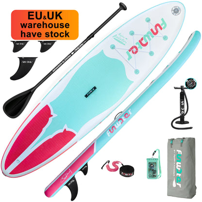 FUNWATER Dropshipping OEM 11' Blue Wholesale sup Inflatable Paddle Soft Top Surf Board Standup Paddle Board Water Sports