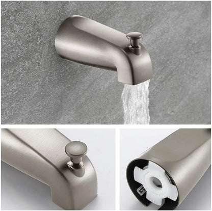 USA Free Shipping UPC Shower Combo Set Wall Mounted Brushed Nickel Shower Faucet Set with Tub Spout