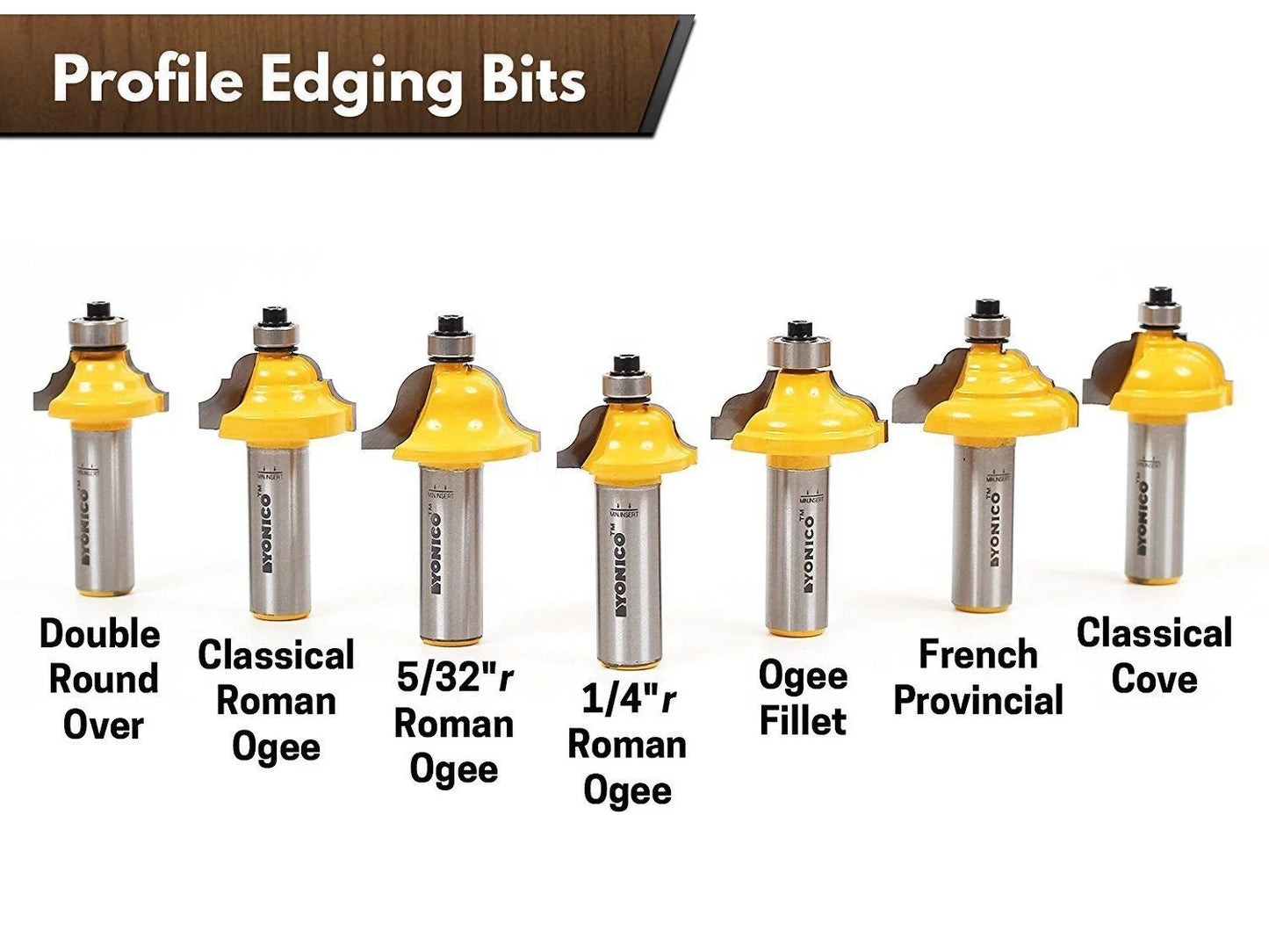 70pcs Wooden Case Pack Carbide Router Bits Set with 1/2 Round Shank Router Bits for Wood Woodworking, Blade Diameter - 12.7mm