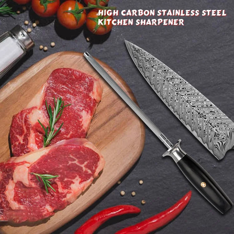 Amber Kitchen Accessories Professional 8inch Diamond Honing Rod Kitchen Tools Kitchen Knife Sharpener