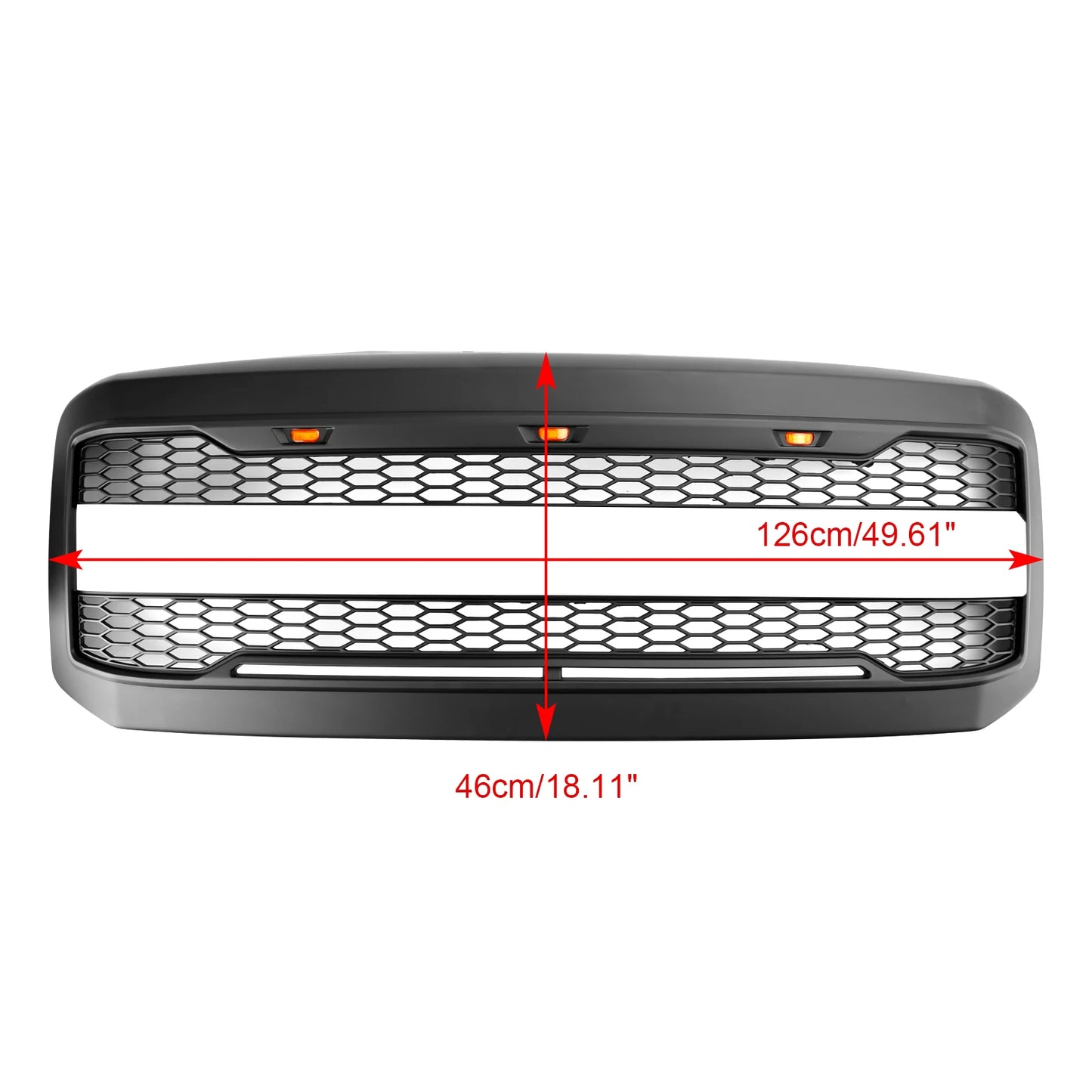 Front Bumper Grill Grille W/ LED for Ford F250 F350 2005 2006 2007 Super Duty With Letter