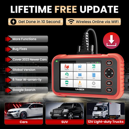 2025 CRP123i V2.0 4 System Diagnostic Tool Machine for All Cars OBD2 Scanner 3 Resets Battery Test Lifetime Free