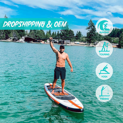 FUNWATER Dropshipping OEM 11' sup Paddle Board Inflatable sup Set Stand up Paddle Board sup Paddle Surfboard