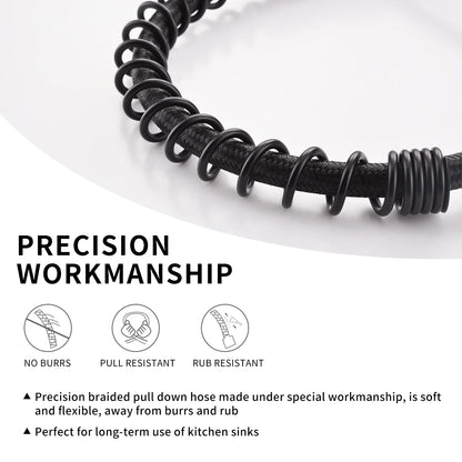 Modern Single-Handle Brass Faucet with Retractable Universal Rotatable Feature for Hotel Kitchen Use American Style