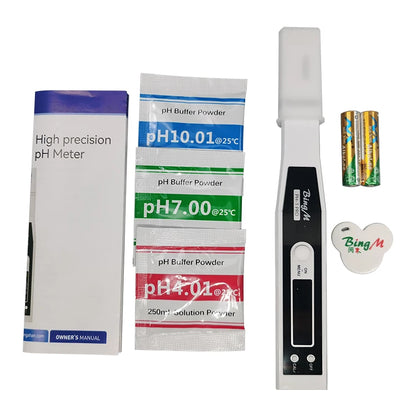 Drinking Detection Water Quality Tester LCD Digital PH Meter Glass Electrode High Accuracy PH Meter for Cosmetics