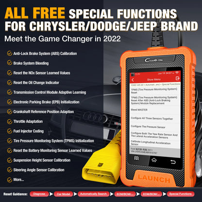 USA EU Warehouse LAUNCH CRE for Chrysler OBD2 Scanner Full System Diagnostic Bi-directional Scan Tool ECU Coding Lifetime Free