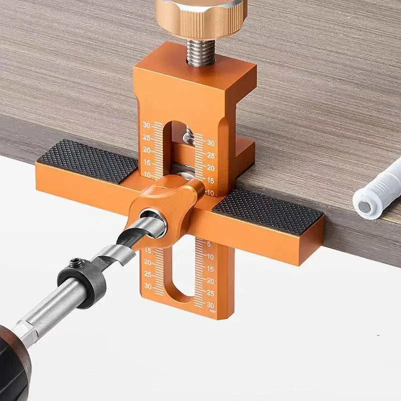 LISCA Cabinet Door Mounting Jig Set Aluminum Alloy Auxiliary Invisible Switch Drilling Guide for Diy Family Woodworking