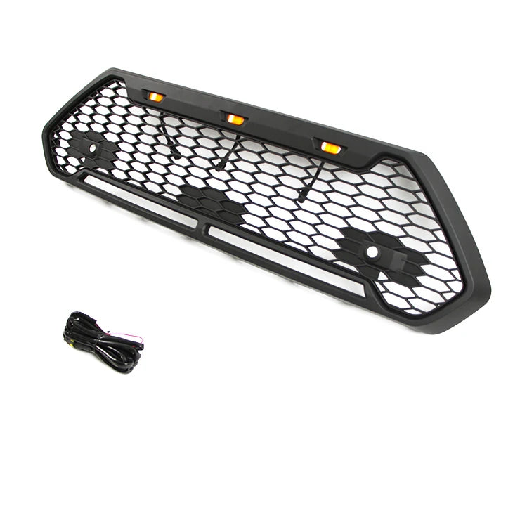 2020 New Style Honeycomb Front Grille With Amber Light Fit for RAV4