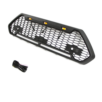 2020 New Style Honeycomb Front Grille With Amber Light Fit for RAV4