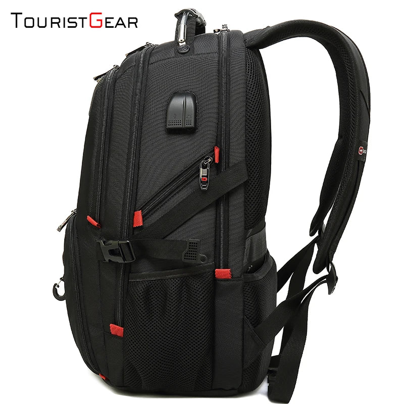 Promotional Anti-theft Travel Backpack for Men Business Backpack With USB Port Laptop Bag for Outdoor Activity, size - 19"