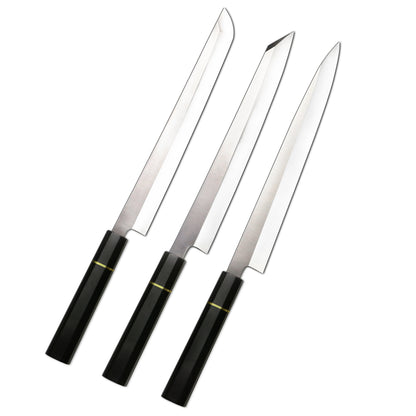2021 High Carbon Steel 9CR14MOV Kitchen Knife Set 3 Pcs Kitchen Knives with Black Ebony Handle