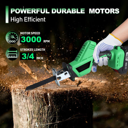 20V Cordless Electric Reciprocal Saw DIY Grade for Metal Wood PVC Plastic-Local US Warehouse