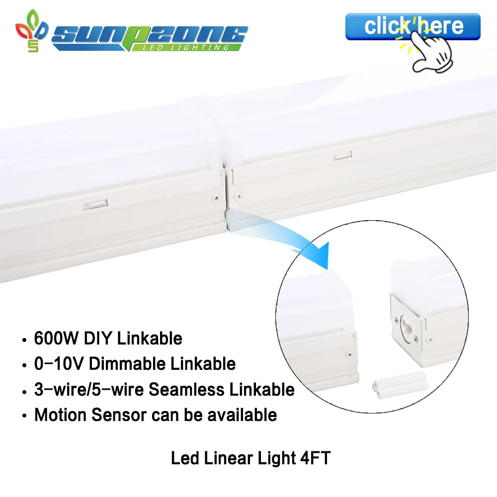 USA Warehouse Shipment Ip65 Led Linear Light Pendant Fixture Batten 8ft Industrial 38w Led Lighting Linear