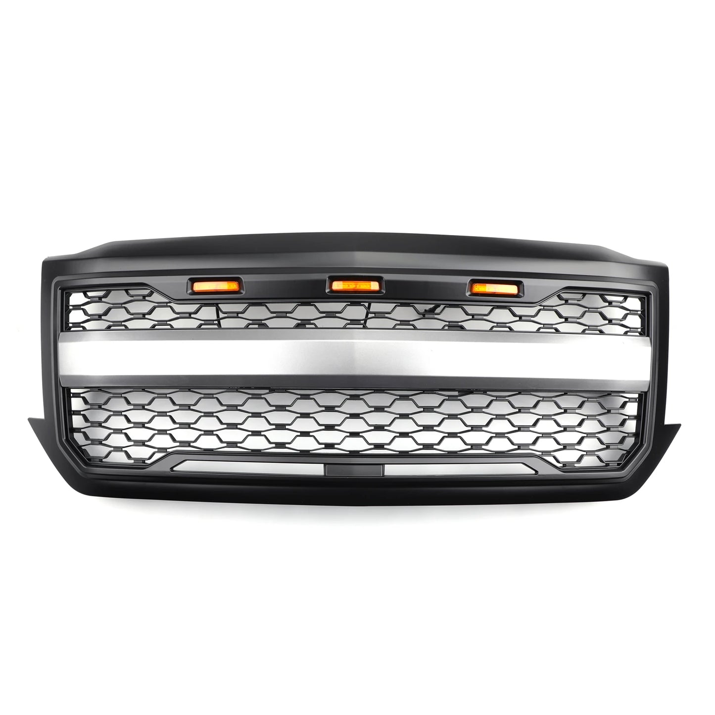 LED Light Front Bumper Grill Grille Chevrolet Silverado 1500 2016 2017 2018 With Letter