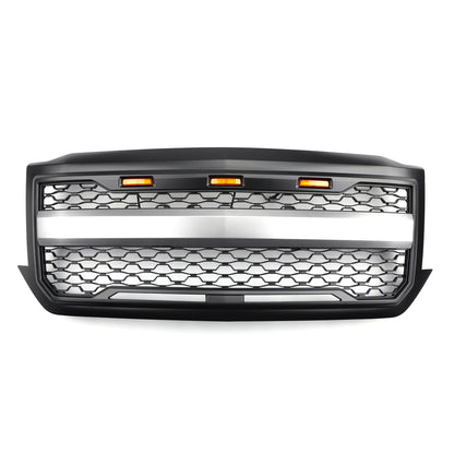 LED Light Front Bumper Grill Grille Chevrolet Silverado 1500 2016 2017 2018 With Letter
