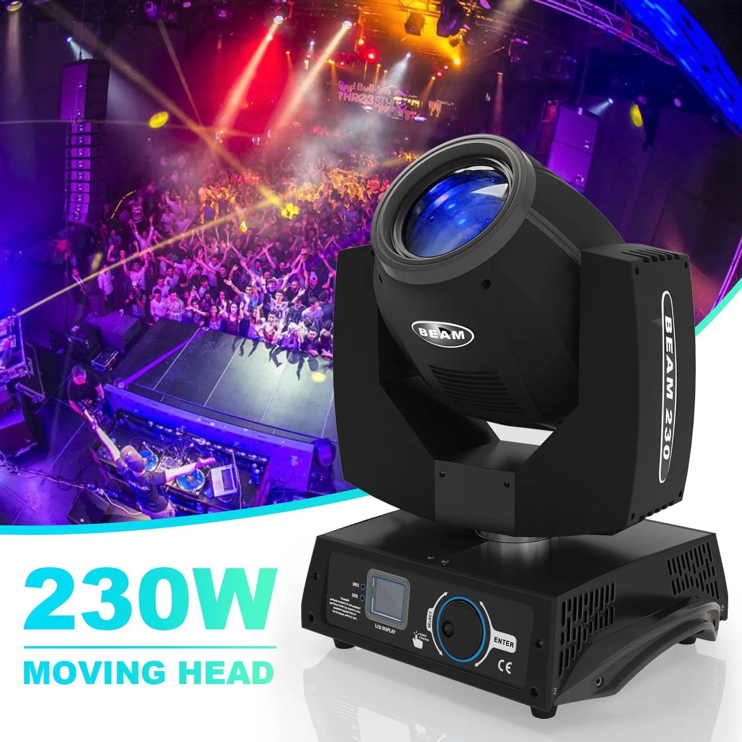 Professional Black Dmx Sharpy LED 7R Beam 230W Moving Head Lights for Disco DJ Stage Lighting Equipment Spot Lamp
