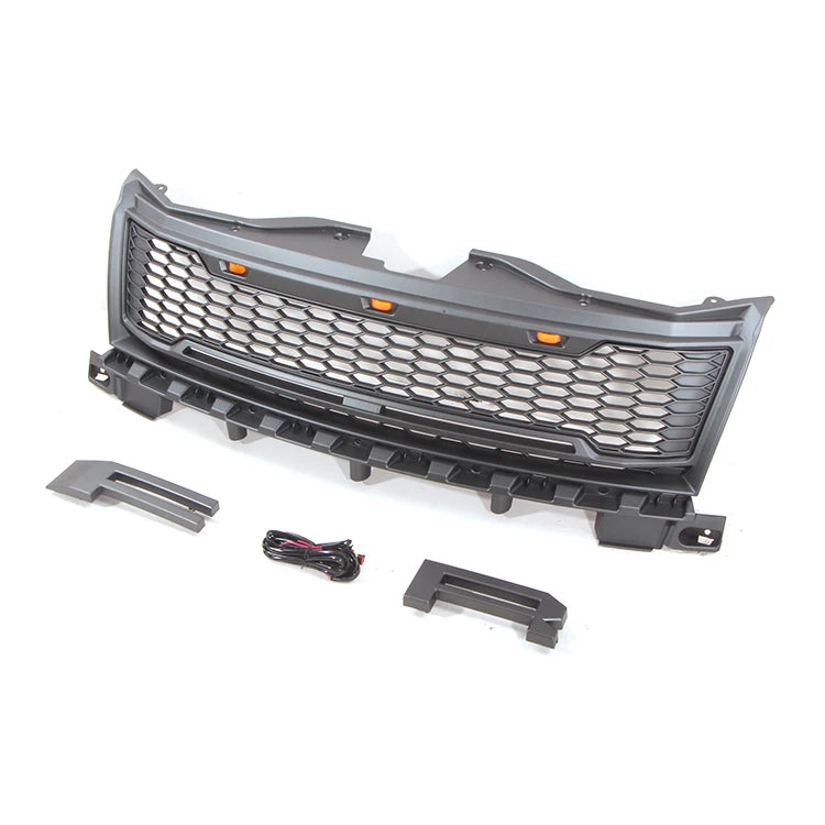 Front Grille Matte Black LED Raptor Style Fit for 2007-2010 Ford Edge