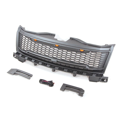 Front Grille Matte Black LED Raptor Style Fit for 2007-2010 Ford Edge