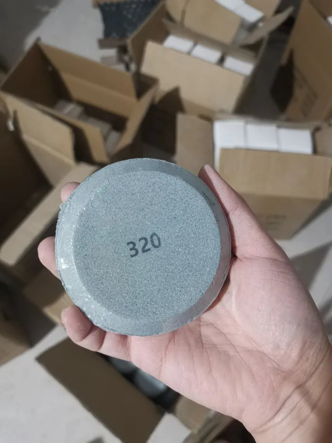 Double Sides 400 1000 180 320 Grits Outdoor Tool Round Hand Held White Corundum Whetstone Sharpening Stone