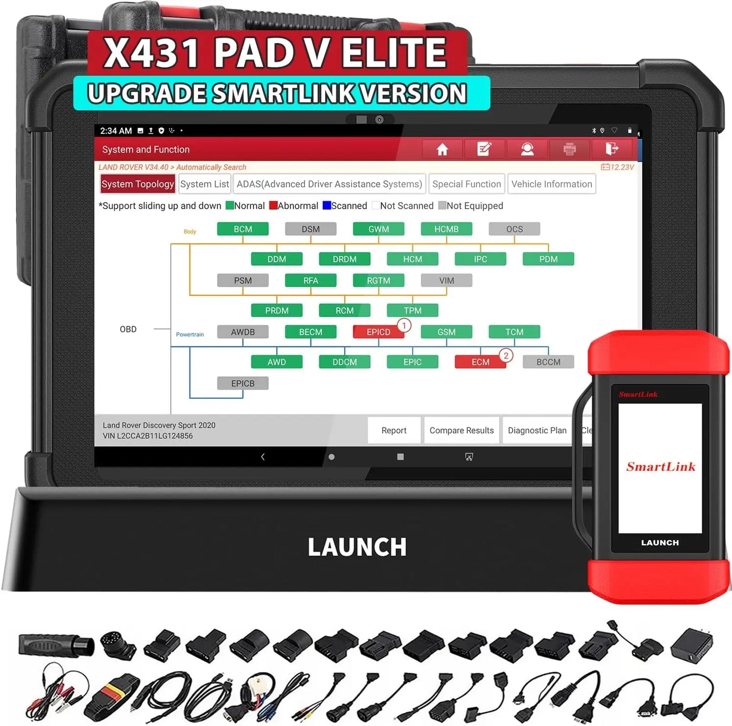2025 Launch X431 PAD5 Elite Vehicle Diagnostic Tool Machine OBD2 Programming ECU Coding Scanner 2 Year Free Update