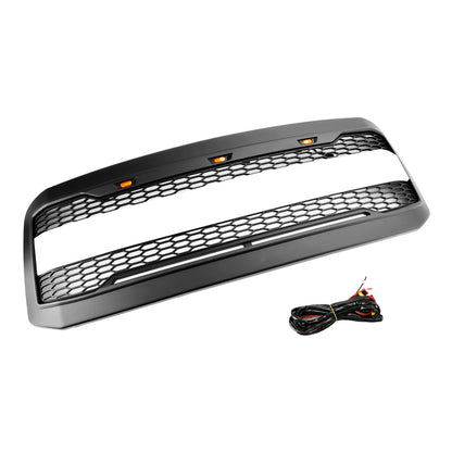 Front Bumper Grill Grille W/ LED for Ford F250 F350 2005 2006 2007 Super Duty With Letter