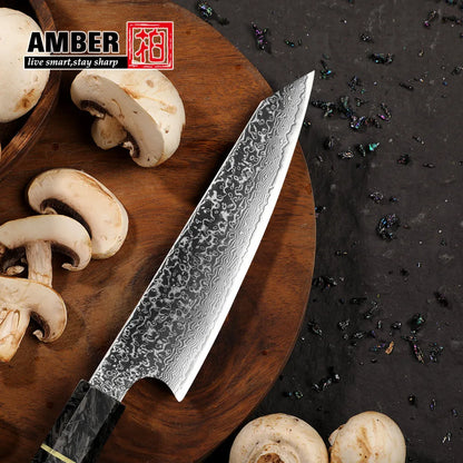Amber Handmade Vg10 Japanese Damascus Steel Knives Japanese Kitchen Knives with Resin Handle