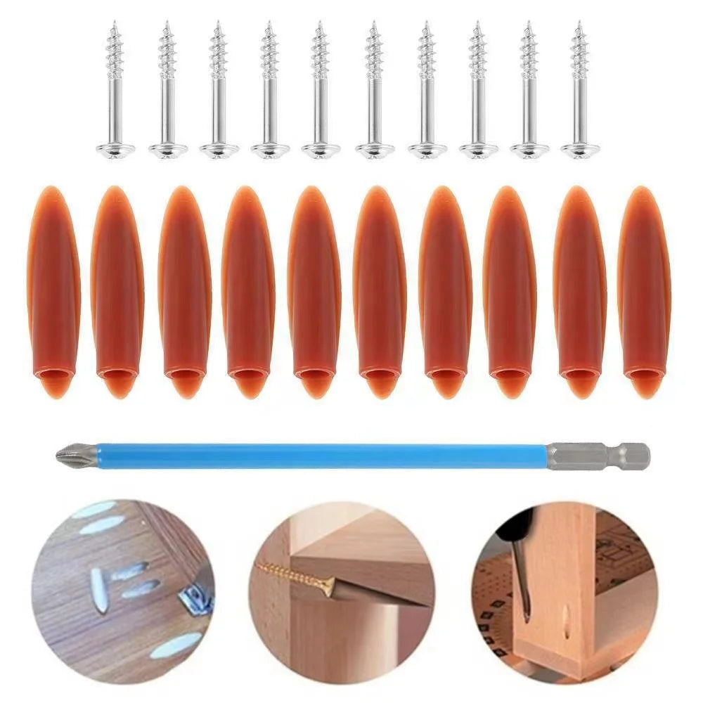 15 Degree 34pcs Set Pocket Hole Jig Kit System 6/8/10mm Drill Guide Drill Bit Set Blue Aluminum Pocket Hole Jig