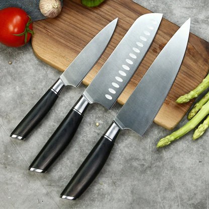Custom Logo 8 Inch High Carbon German Stainless Steel Chef Knife Wood Handle