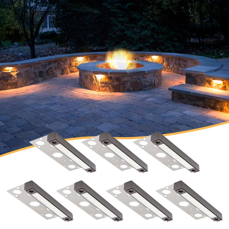 USA Warehouse Low Voltage Led Retaining Wall Stone Lights Outdoor Garden Paver Patio Landscape Stair Step Hardscape Light