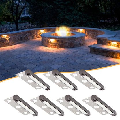 USA Warehouse Low Voltage Led Retaining Wall Stone Lights Outdoor Garden Paver Patio Landscape Stair Step Hardscape Light