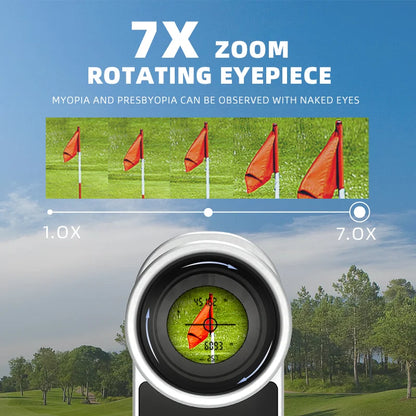 High Precision Laser Rangefinder Golf Distance Meter Range Finder With Slope Flag Lock USB Charging Waterproof Outdoor Use