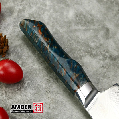 Yangjiang Amber All Purpose Colorful Custom Handmade Japan Demascus Cooking Kitchen Knives
