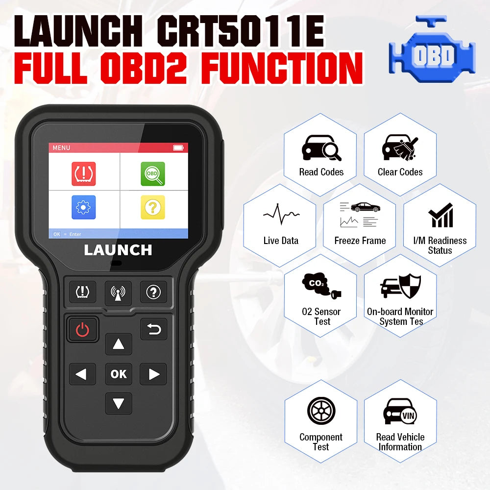 2025 New LAUNCH CRT5011E TPMS Relearn Tool Read&Program LTR-01 Sersors (315/433MHz) Reset TPMS