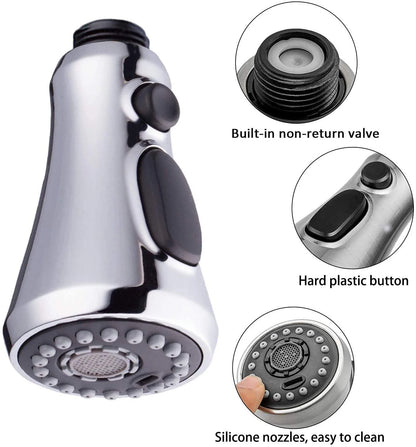 USA Stock Kitchen Faucets Spray Head with 3 Modes Head Replacement Headshower for Kitchen Faucet