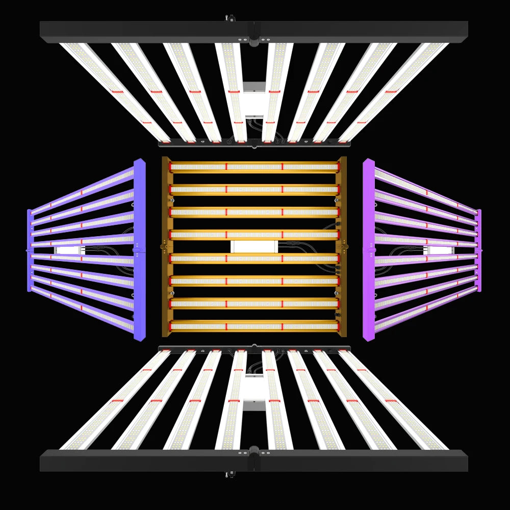 Best LED Grow Light PHLIZON 640W Samsung Full Spectrum Folding LED Grow Light for Greenhouse Grow Box Plant Growing System