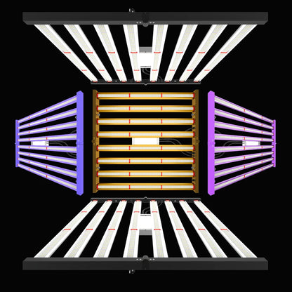 Best LED Grow Light PHLIZON 640W Samsung Full Spectrum Folding LED Grow Light for Greenhouse Grow Box Plant Growing System