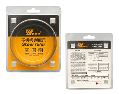 L-HT127 WNew Stainless Steel Laser Scale Self Adhesive Miter Saw Track Tape Measure Backing Metric Steel Ruler Tape Measurements