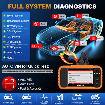 2025 Launch Original CRE 2.0 for BBA All System Auto Diagnostic Tool OBDII OBD2 Scanner Bi-directional Control Vehicle Code Read