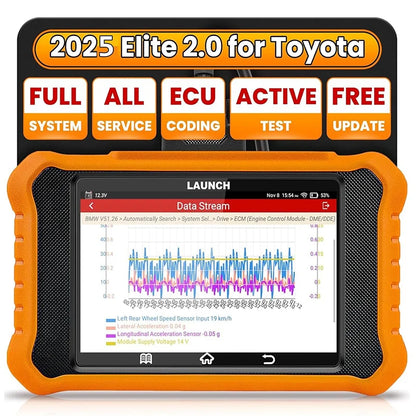 2025 Launch CRE 2.0 Elite for Toyota OBD2 Scanner Diagnostic Tool All Reset Service Code Reader With AUTOVIN/ECU Coding