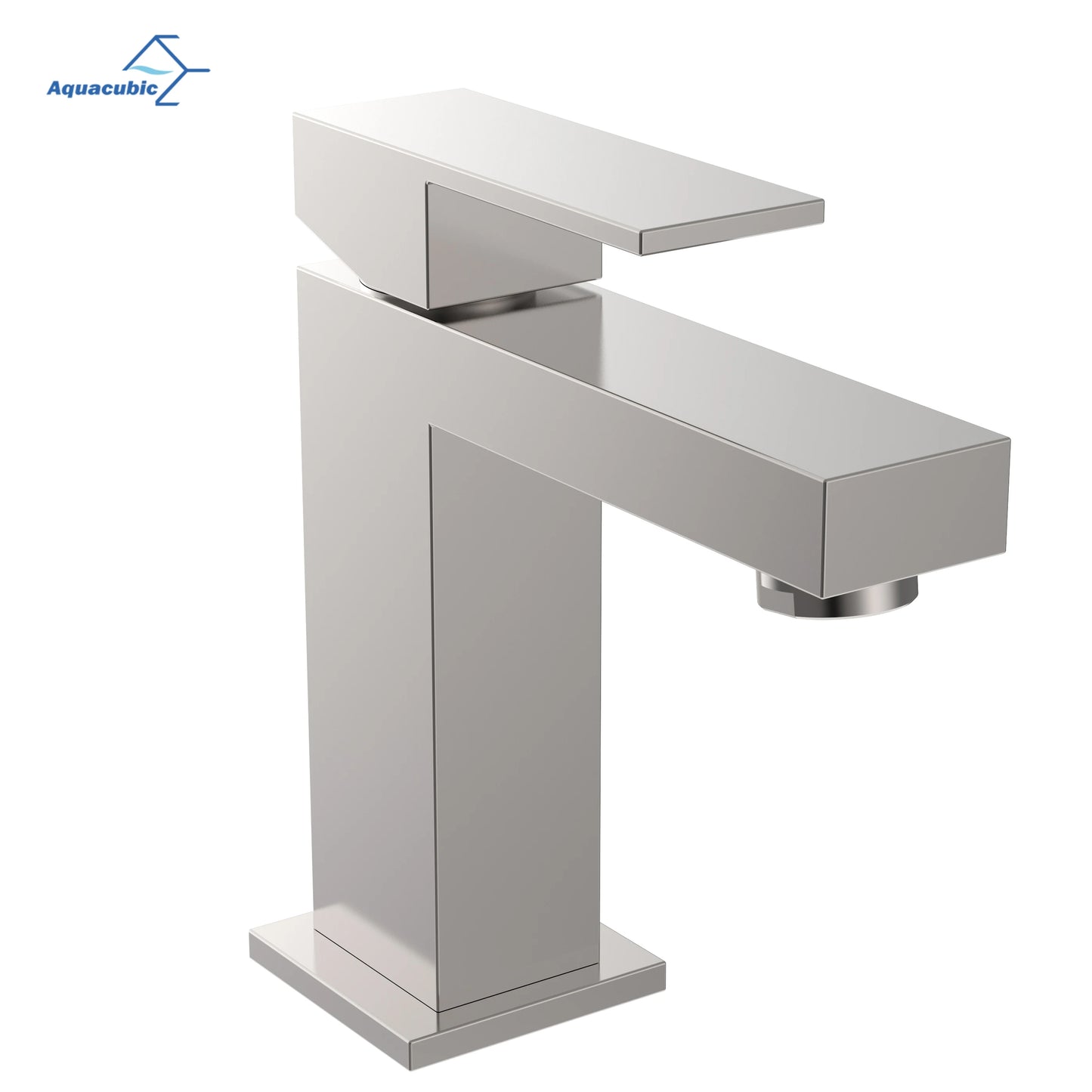 Modern UPC Brass Brushed Nickel Single Hole Bathroom Basin Faucet Ceramic Valve Core US Warehouse Mixers Taps