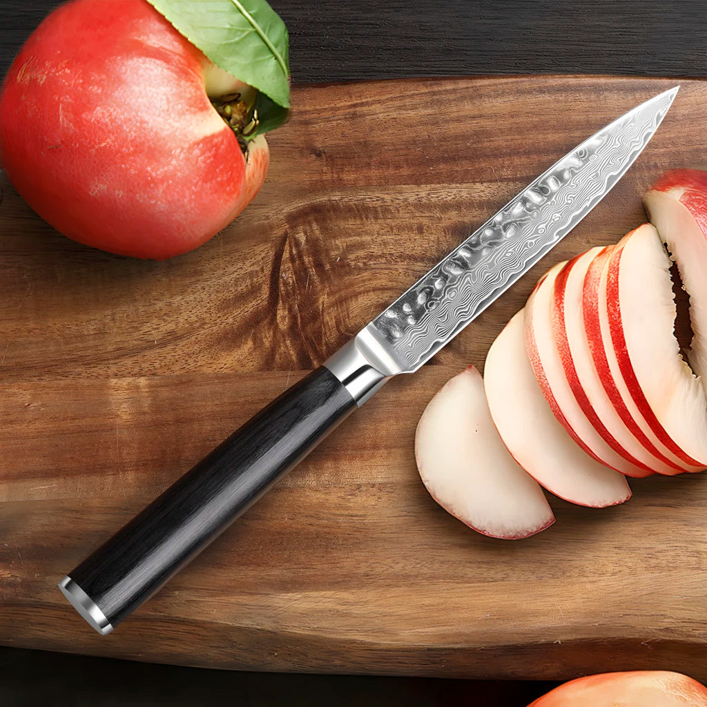 Directly Manufactured Company's Chef Fruit Carving Filleting Knife Custom Damascus Steel Non-Stick Pattern Blade Kitchen Knives