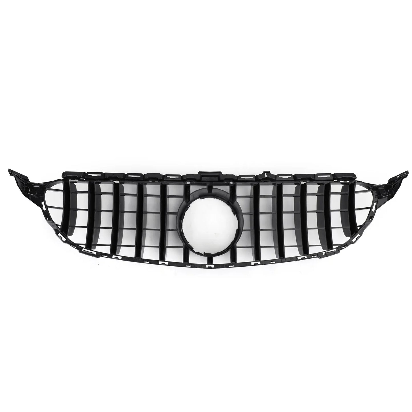GTR Style With Logo Front Bumper Grill Grille for Mercedes-Benz W205 C250 C300 C43 2015-2018 Without Camera