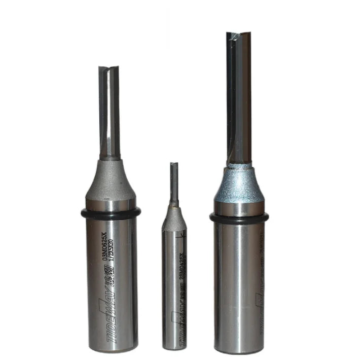 Tideway Industries Grade 1/4 1/2 Inch Shank 2 Flutes TCT Straight End Mill Woodworking Router Bit, diameter - 1/2*4*32