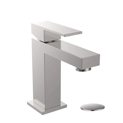 Modern UPC Brass Brushed Nickel Single Hole Bathroom Basin Faucet Ceramic Valve Core US Warehouse Mixers Taps
