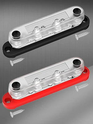 Daiertek Terminal Block 4 X M8 Terminal 6 X M4 Terminal 4 Stud Power Distribution Busbar Tinned Copper Bus Bar for Car Marine