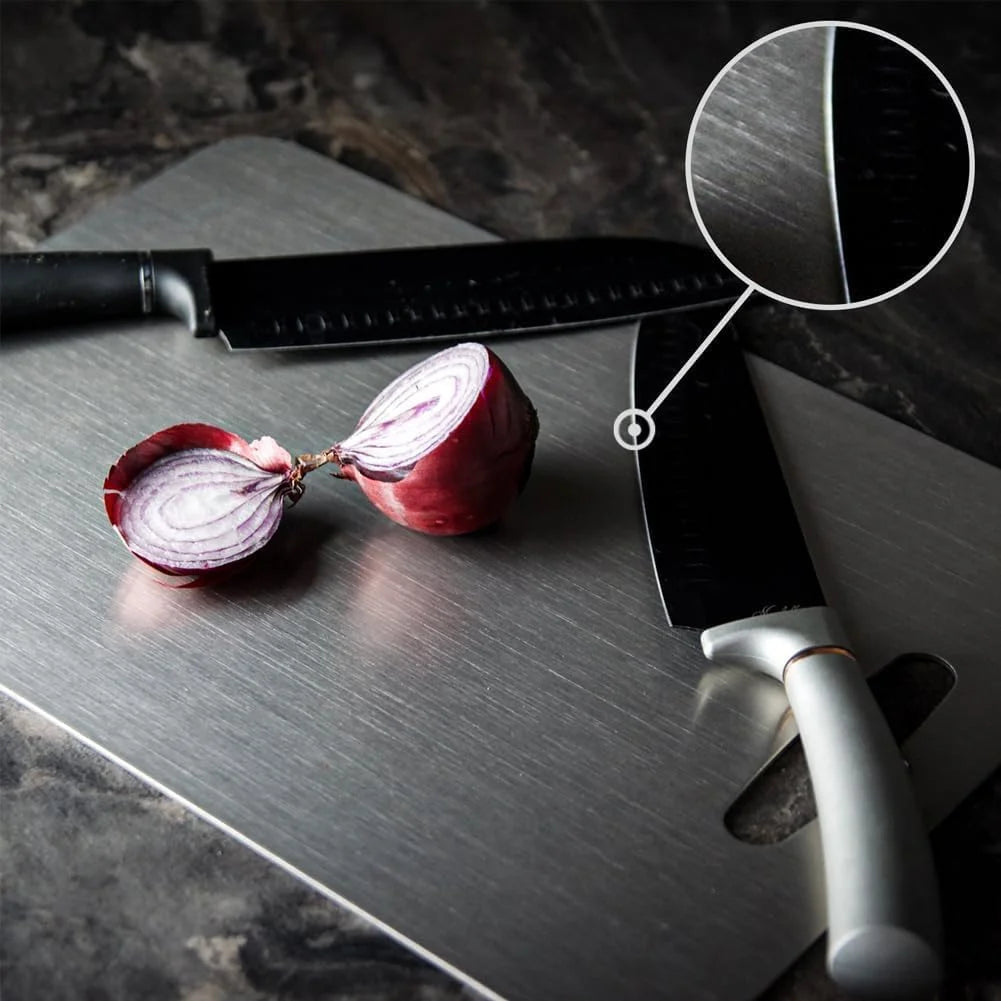 New Arrival Kitchen Gadget 304 Stainless Steel Metal Titanium Cutting Board for Kitchen