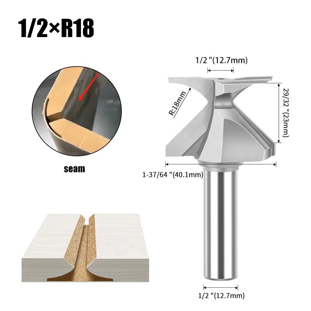 L-N313 Arc Bending Integrated Bit Forming R18 R30 Wood Router Bit for Wooden Door Wall Cabinet Without Filling Softening Process